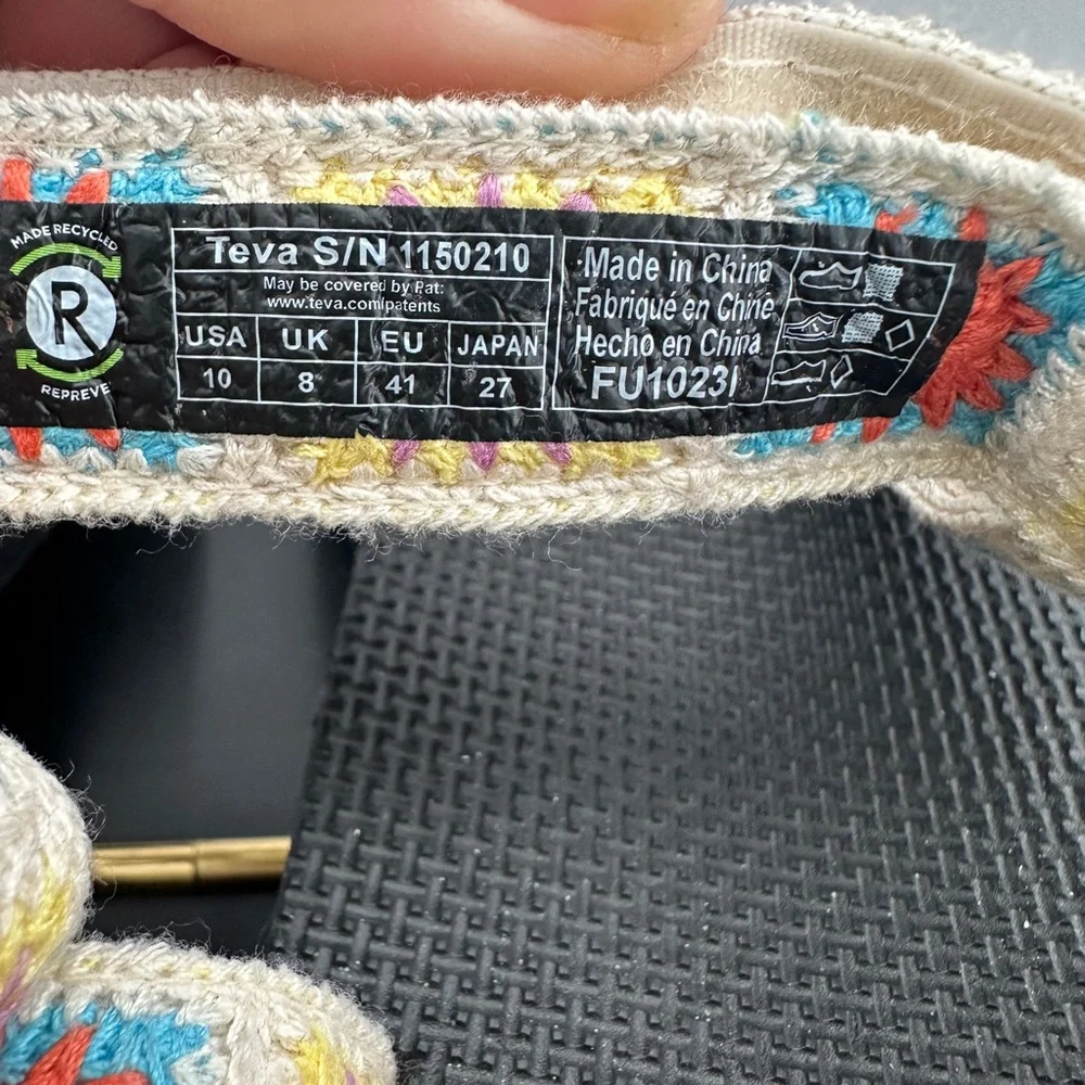 Teva Women's Colorful Crochet Platform Sandal size 10 - Picture 6 of 8